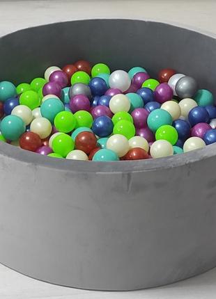 Сухой Бассейн для детей с цветными шариками в комплекте 192шт,...