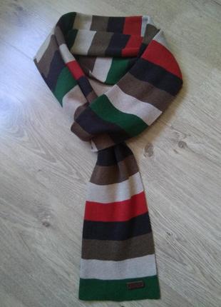 Стильный качественный трикотажный шарф rjr в полоску/унисекс