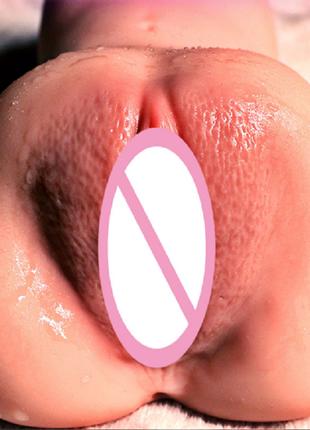 Реалистичная вагина мастурбатор для мужчин. Влагалище из силик...