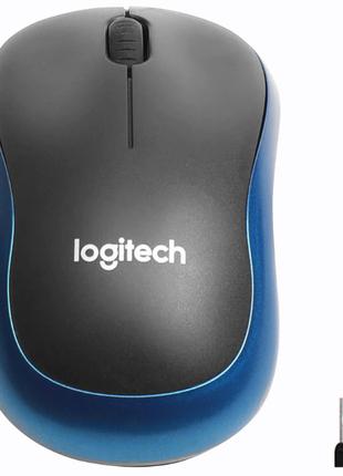 Беспроводная оптическая мышь Logitech M185 USB BLUE