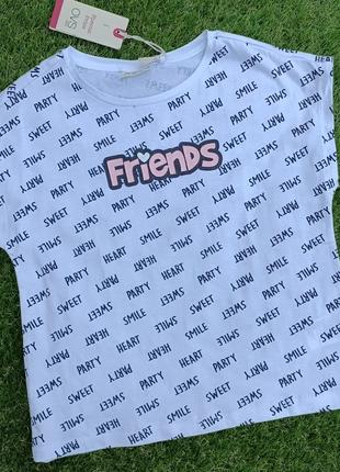 Белая футболка на девочку Friends Размер 10-11 лет 146 см