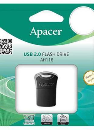 USB флеш накопичувач Apacer 32GB AH116 Black USB 2.0