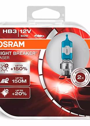 Галогенні лампи HB3 Osram Night Breaker Laser +150%