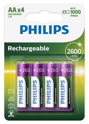 Аккумуляторы Philips MultiLife AA/HR06 2600 mAh BL 4 шт.