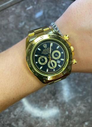 Чоловічий золотий механічний наручний годинник Rolex / Ролекс ...