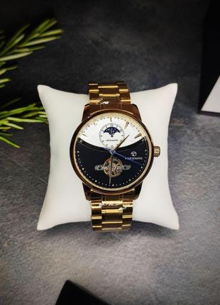 Чоловічий золотий наручний годинник Forsining