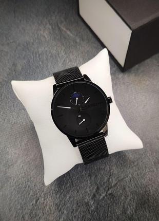 Чоловічий класичний наручний годинник Skmei чорний