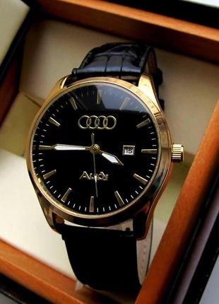 Чоловічий золотий наручний годинник Audi