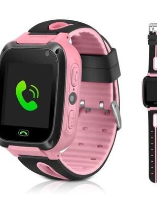 Дитячі смарт годинник телефон Smart Baby KIDS з GPS рожевий ко...