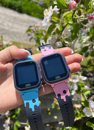 Дитячий смарт-годинник Smart Baby watch S4 з GPS рожевий колір.