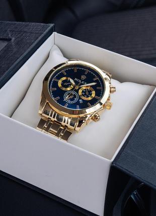 Чоловічий класичний золотий наручний годинник Rolex / Ролекс п...
