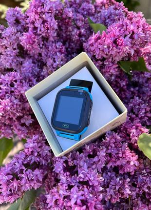 Детские смарт часы телефон Smart Baby watch S4 с GPS синий цвет.