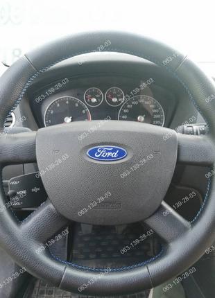 Оплетка чехол на руль со спицами для Ford Kuga Focus 2 C-MAX Ф...