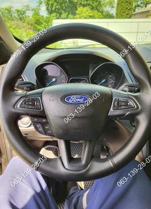 Оплетка чехол на руль со спицами для Ford Focus 3 2015 Форд Фокус