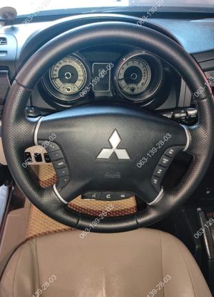 Оплетка Чехол на руль для Mitsubishi Pajero IV 4G Митсубиси Па...