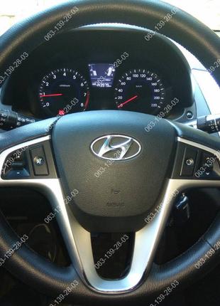 Оплетка чехол на руль со спицами для Hyundai Accent I30 Хюндай...