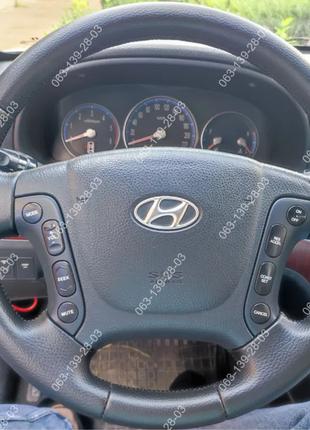 Оплетка чехол на руль со спицами для Hyundai Santa Fe 2 Хюндай...
