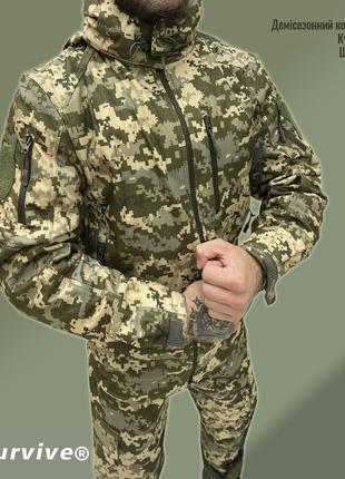 Демісезонний Костюм Піксель Подвійний фліс Softshell Куртка Шт...