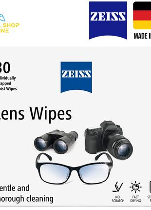 Влажные салфетки для очков и оптики 30 шт ZEISS