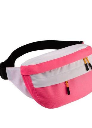 Поясна сумка Surikat модель: Tornado колір: рожево-білий
