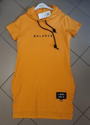 Платье женское горчица "BALANCE"