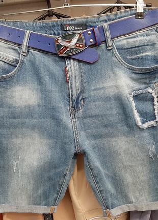 Шорты джинсовые женские большого размера "Лейба"