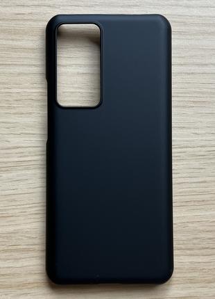 Чехол для Xiaomi 12T противоударный, черный, матовый, пластиковый