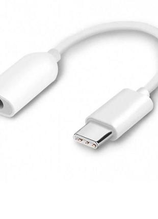 Аудіо перехідник MiJia Type-C to AUDIO 3.5mm Cable White (SJV4...