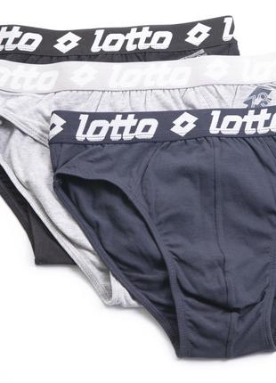Lotto плавки мужские черные, серые, синие - набор 3 шт. C прин...
