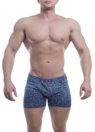 Bono мужские трусы шорты боксеры 950360 синие принт