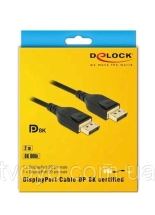 Кабель монітора-сигнальний Delock DisplayPort TV 8K60Hz 19 pin
