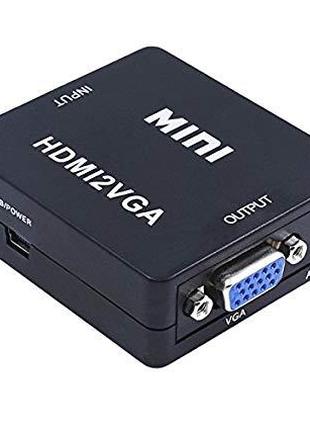 Конвертер адаптер переходник HDMI на VGA видео с аудио 1080P +...