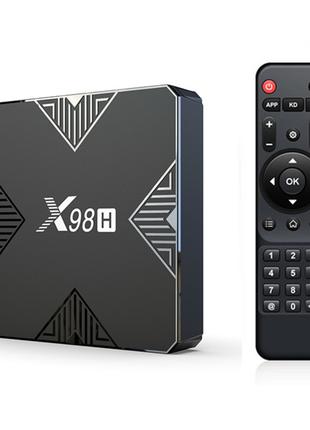Смарт приставка X98H 4/32 H618, Android 12, wifi6 TV BOX 4K
