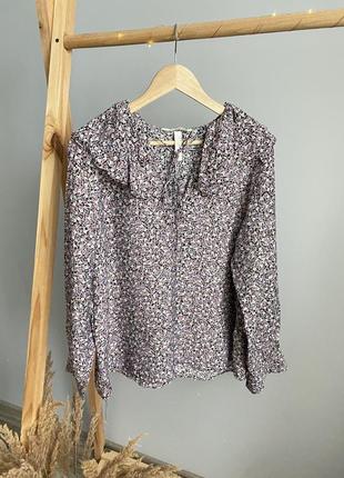 Блузка в цветочный принт рубашка h&amp;m