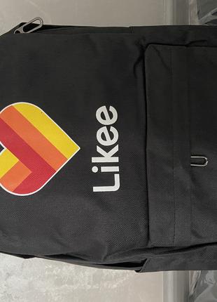 Рюкзак likee лайки (портфель) школьный базовый чёрный