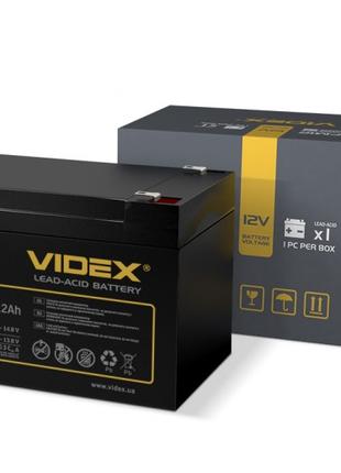 Акумулятор свинцево-кислотний Videx 6FM12 12V/12Ah color box 1