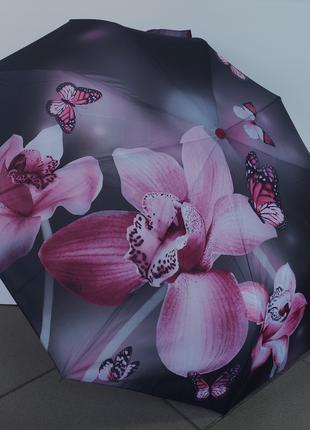 Зонт женский полуавтомат 9 спиц Frei Regen орхидея