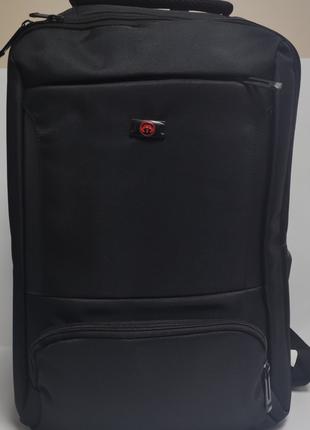 Рюкзак мужской черный с отделом для ноутбука и USB