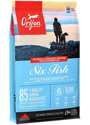 Сухий корм для дорослих собак Orijen Six Fish Dog 11.4 кг риба...