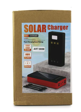 Портативна мобільна зарядка (Павербанк) POWER BANK SOLAR 60000MAH