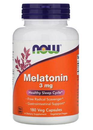 Мелатонин Melatonin Now Foods 3 Мг, 180 капс