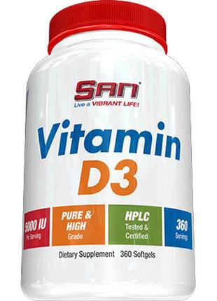 Витамин Д3 San Vitamin D3 1000 IU 360 softgels