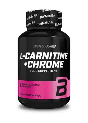 Л-карнітин BioTech L-Carnitine + Chrome 60 капсул