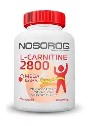Л-карнітин NOSOROG L-Carnitine 2800 mega caps 120 caps