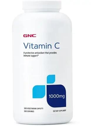 Витамин C GNC Vitamin C 1000mg 500 veg caplets (термін 08/24 в...