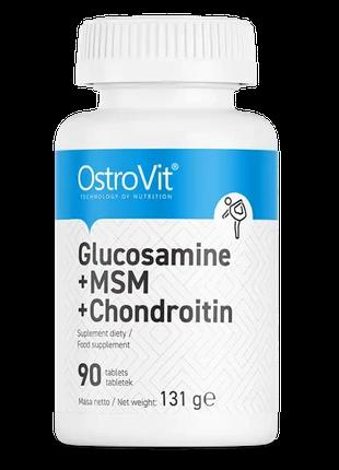 Глюкозамін МСМ OstroVit Glucosamine MSM Chondroitin 90 tabs