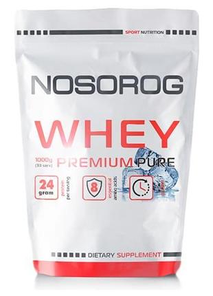 Сыроваточный протеин Nosorog Premium Whey натуральный, 1 кг