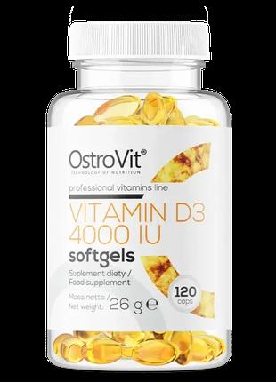 Витамин Д3 OstroVit Vitamin D3 4000 IU 120 капсул