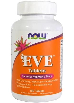 Витамины для женщин Now Foods EVE 180 табл