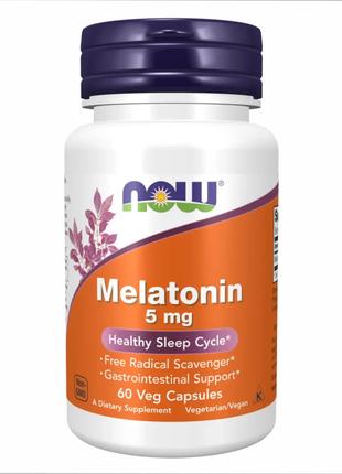 Мелатонин Melatonin Now Foods 5 Мг, 60 капс